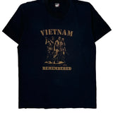Vietnam Remembered 1984 Screen Stars Single Stitch T-Shirt - XL Black Cotton Blend