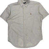 Ralph Lauren Striped Short Sleeve Shirt - Large Pink Cotton