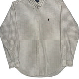 Ralph Lauren Checked Shirt - Large Cream Cotton