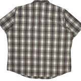 Wrangler Checked Short Sleeve Shirt - Large Cream Cotton