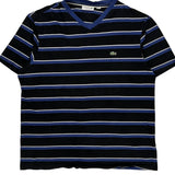 Lacoste Striped T-Shirt - 2XL Blue Cotton