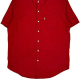 Levis Slim Fit Short Sleeve Shirt - XL Red Cotton