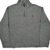 Polo By Ralph Lauren 1/4 Zip - 2XL Gray Cotton