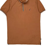 Nautica Polo Shirt - XL Brown Cotton