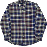 Ralph Lauren Checked Shirt - 2XL Blue Cotton