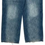 Handprint Design Miskeen Hip Hop Jeans - 39W 33L Blue Denim