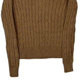 Polo By Ralph Lauren Cable Knit Sweater - Small Brown Cotton