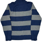 Disney Striped 1/4 Zip - Medium Blue Cotton