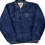 Dallas Cowboys Nfl Reversible Bomber Jacket - Large Navy Nylon