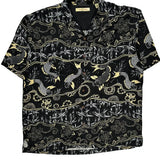 Tommy Bahama Hawaiian Shirt - XL Gold Silk