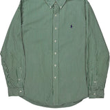 Ralph Lauren Striped Shirt - Large Green Cotton