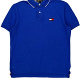 Tommy Hilfiger Slim Fit Polo Shirt - Large Blue Cotton