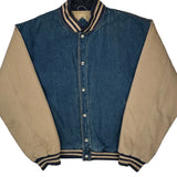 3D Manufacturing, Inc. Tri-Mountain Varsity Jacket - XL Beige Denim