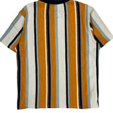 Guess Striped T-Shirt - Large Orange Cotton