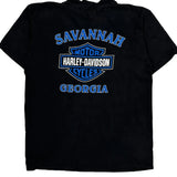 Savannah Georgia Harley Davidson Graphic T-Shirt - Large Black Cotton