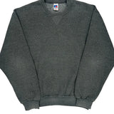 90s Blank Russell Athletic Sweatshirt - Large Gray Cotton Blend