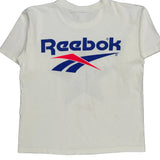 Single Stitch Reebok Graphic T-Shirt - Small White Cotton