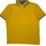 Tommy Hilfiger Polo Shirt - Large Yellow Cotton
