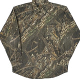 Mossy Oak Camo Flannel Shirt - XL Green Cotton