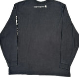 Carhartt Spellout Long Sleeve T-Shirt - XL Black Cotton
