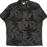 Levis Floral Hawaiian Shirt - 2XL Black Cotton