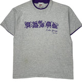 Anvil Single Stitch T-Shirt - Large Grey Cotton