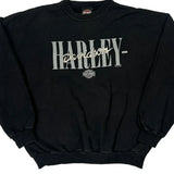 Harley Davidson Spellout Sweatshirt - Medium Black Cotton