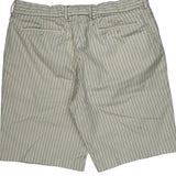 Polo By Ralph Lauren Pinstripe Chino Shorts - 34W 9L Cream Cotton