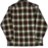 Pendleton Checked Flannel Shirt - Large Brown Virgin Wool