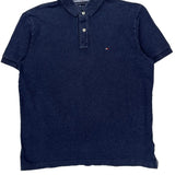Tommy Hilfiger Polo Shirt - Large Navy Cotton
