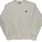 Reverse Weave Champion Sweatshirt - Large White Cotton Blend