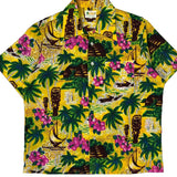 Waikiki Floral Hawaiian Shirt - Large Multicoloured Polyester