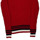 Tommy Hilfiger Cable Knit Jumper - Small Red Cotton