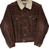 Levis Sherpa Lined Cord Jacket - Medium Brown Cotton