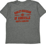 Youth Harley Davidson Graphic T-Shirt - Small Gray Cotton Blend
