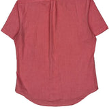 Ralph Lauren Slim Fit Short Sleeve Shirt - Large Red Cotton