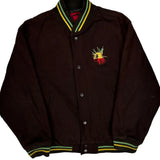 Rasta Colors Fasade Graphic Varsity Jacket - Large Multicoloured Wool Blend