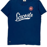 Lacoste Spellout T-Shirt - Medium Blue Cotton