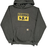 Bell'S Logo Carhartt Hoodie - Large Grey Cotton Blend
