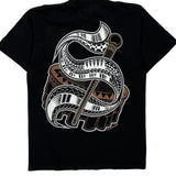 Sword And Shield Design Shaka Wear Graphic T-Shirt - Large Black Cotton