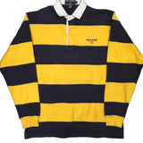 Polo Sport Striped Rugby Shirt - Large Yellow Cotton