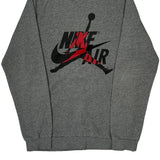Jumpman Jordan Graphic Sweatshirt - Small Gray Cotton