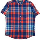 Tommy Hilfiger Checked Short Sleeve Shirt - Medium Multicoloured Cotton