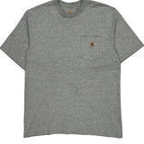 Carhartt T-Shirt - Large Grey Cotton