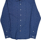 Tommy Hilfiger Slim Fit Patterned Shirt - Large Blue Cotton