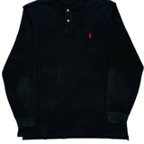 Polo By Ralph Lauren Long Sleeve Polo Shirt - XL Black Cotton