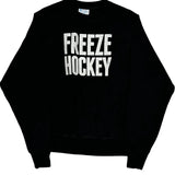 Reverse Weave Champion Graphic Sweatshirt - Small Black Cotton