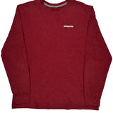 Patagonia Long Sleeve T-Shirt - Large Red Polyester Blend