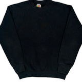 90S Blank Fruit Of The Loom Sweatshirt - Medium Black Cotton Blend