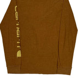 Carhartt Graphic Long Sleeve T-Shirt - Large Brown Cotton